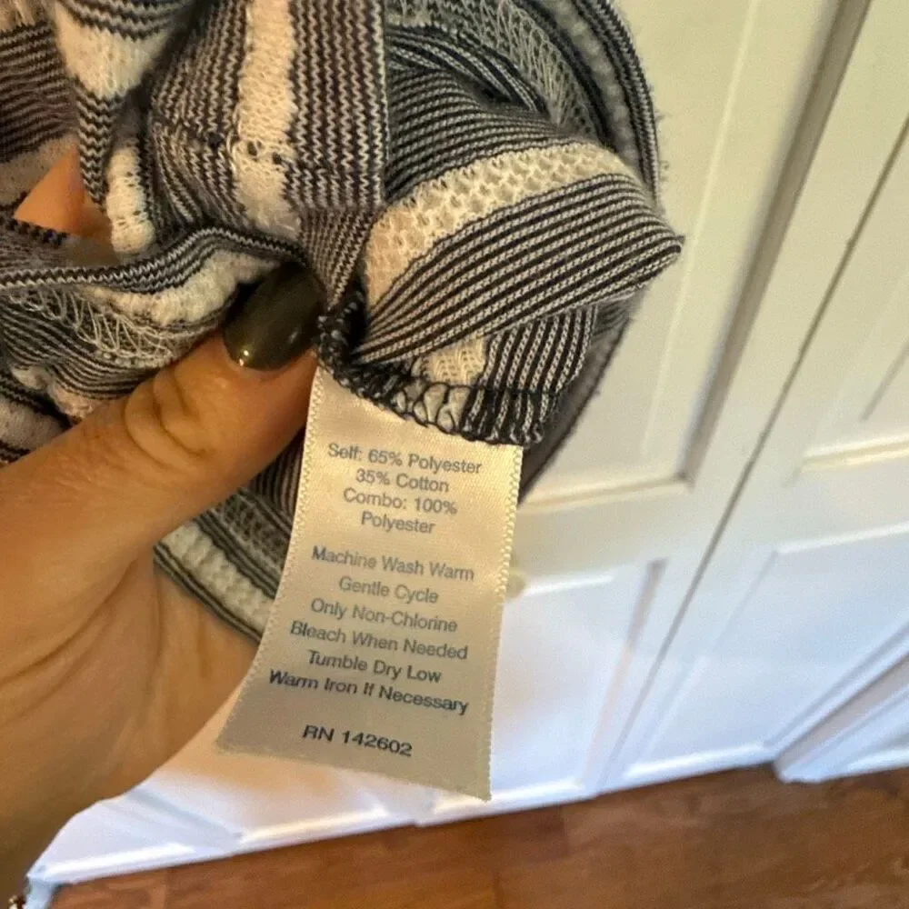 Sail to Sable grey and white striped crewneck shift nautical dress size xs - Picture 6 of 11